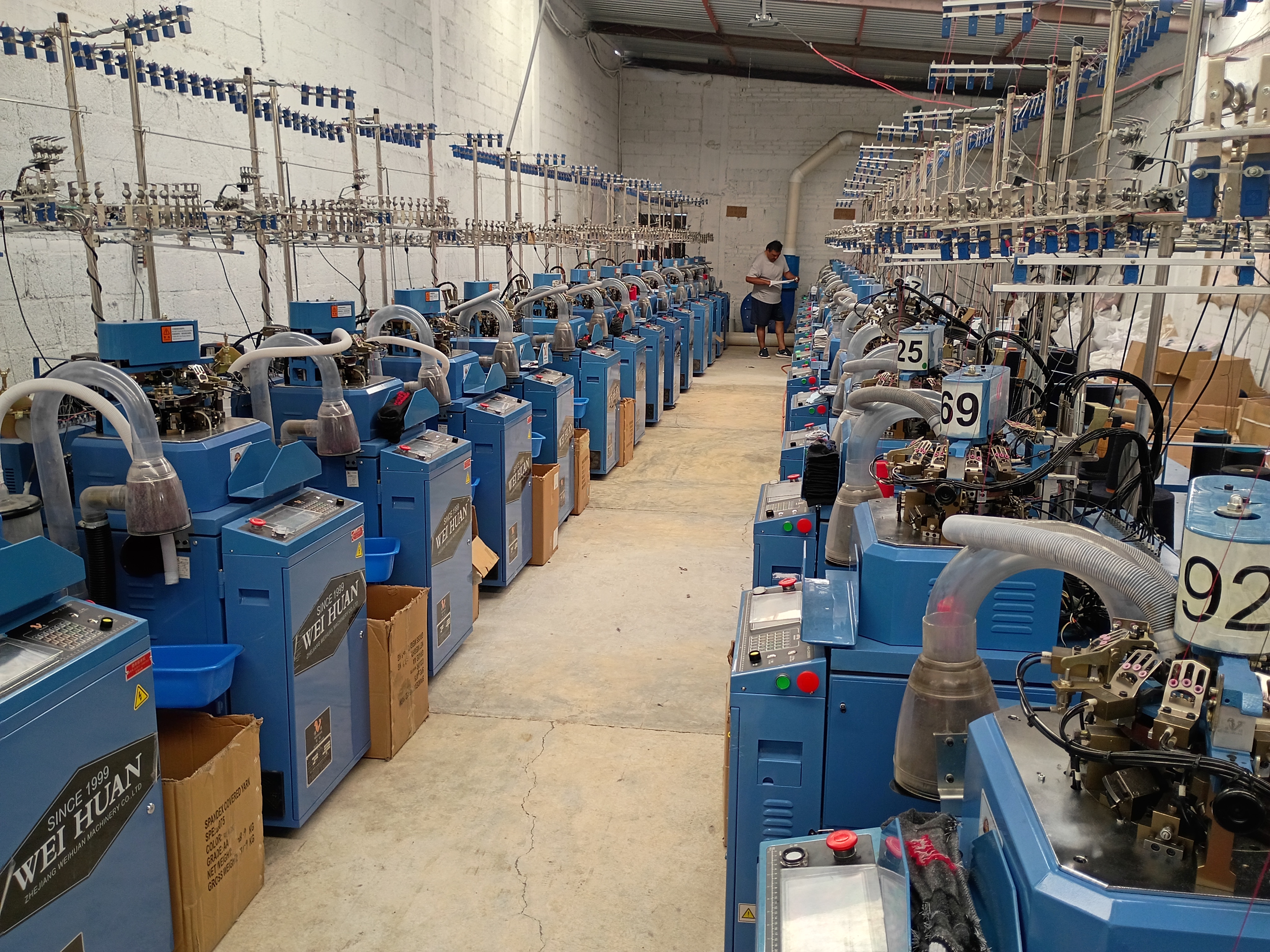 Maquinaria de producción de calcetines en Calcetines México